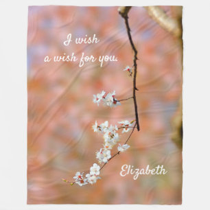 Cobertor De Velo Flores Apricot Japonesas Elegantes