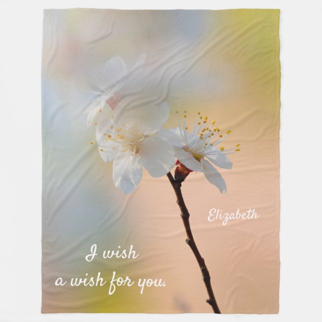 Cobertor De Velo Flores Apricot Japonesas Impressionantes (Frente)