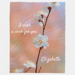 Cobertor De Velo Flores Apricot Japonesas preciosos