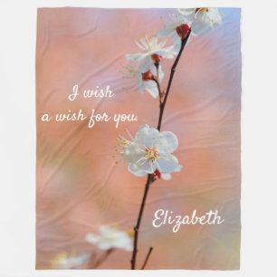 Cobertor De Velo Flores Apricot Japonesas preciosos