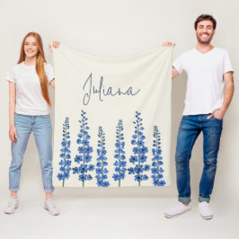 Cobertor De Velo Flores Azuis Delfinium de julho