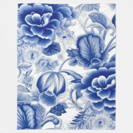 Cobertor De Velo Flores Azul Índigo