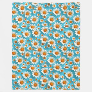 Cobertor De Velo Flores Brancas Fofas