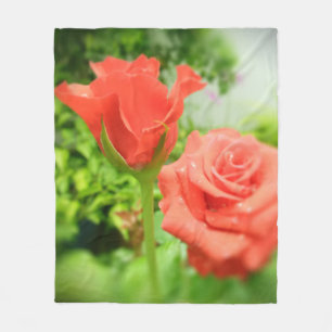 Cobertor De Velo Flores cor-de-rosa #2 do vintage