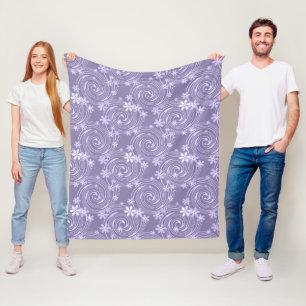 Cobertor De Velo Flores cor violeta sem costura alfazema