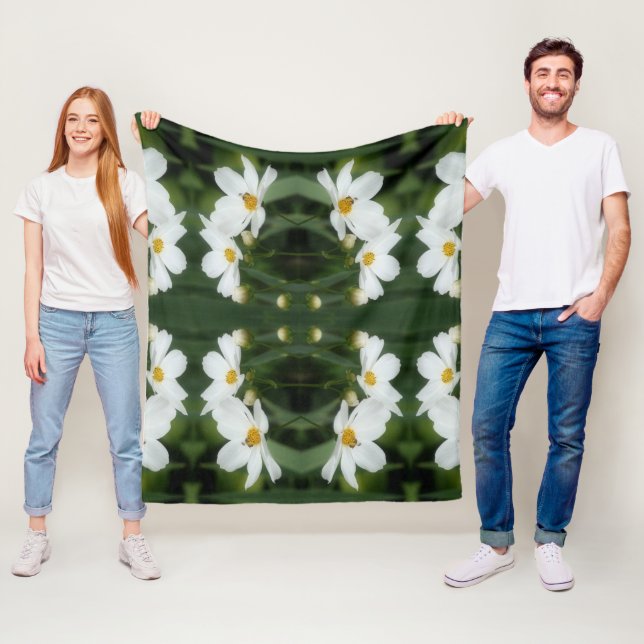 Cobertor De Velo Flores Cosmos E Padrão Natural Da Abelha (In Situ)