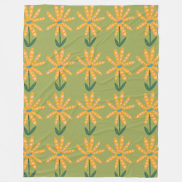 Cobertor De Velo Flores de bolinhas laranja