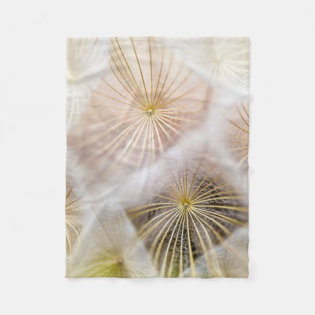 Cobertor De Velo Flores de dandelion brancas (Frente)