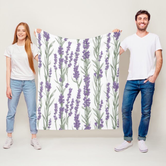 Cobertor De Velo Flores de Lavanda em Aquarela (In Situ)