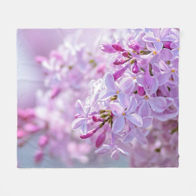 Cobertor De Velo Flores de lilás rosa (Frente (Horizontal))