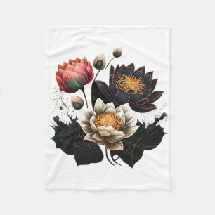Cobertor De Velo Flores de Lótus Budismo Símbolo Espiritual Yoga Na