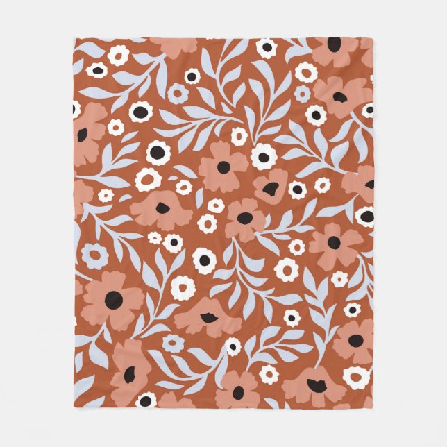 Cobertor De Velo Flores de margarida: fundo abstrato. (Frente)