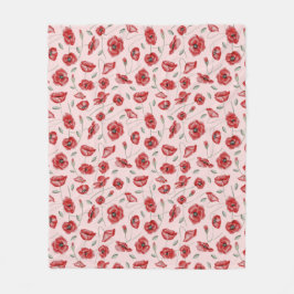 Cobertor De Velo Flores de Papoila