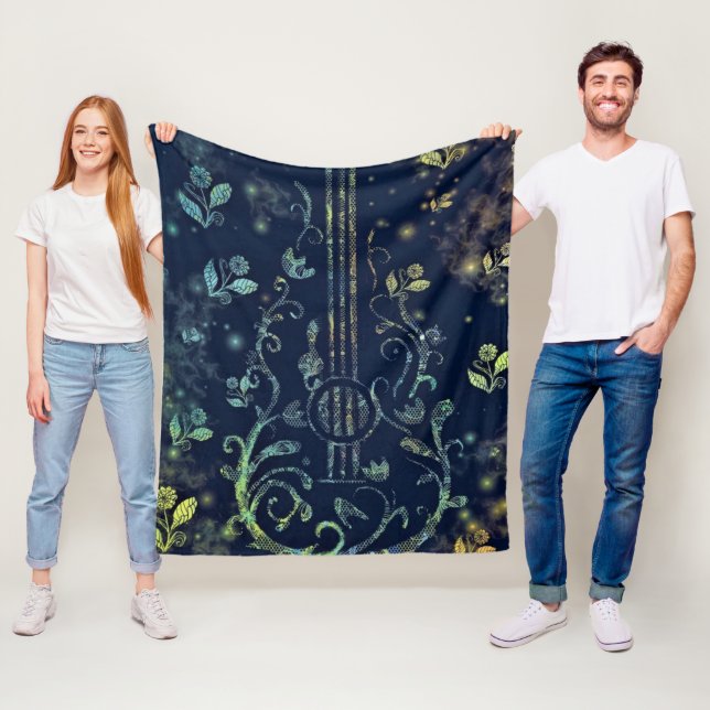 Cobertor De Velo Flores de Violão Fleece Blanket (In Situ)