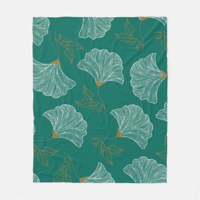 Cobertor De Velo Flores Decorativas Padrão Sem Olhos (Frente)