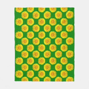 Cobertor De Velo "Flores do Sol" design de Flor Verde de Flor.