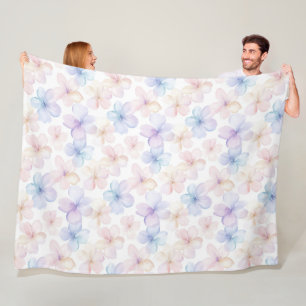 Cobertor De Velo Flores femininas rosa azul roxo
