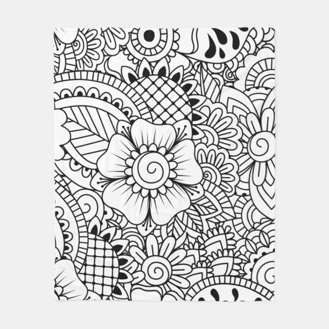 Cobertor De Velo Flores inspiradas (Frente)