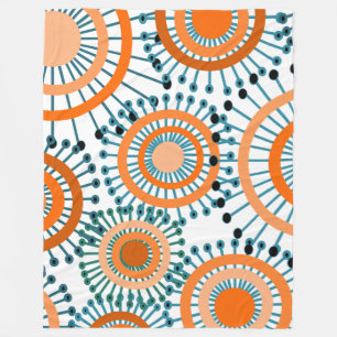 Cobertor De Velo Flores Laranja