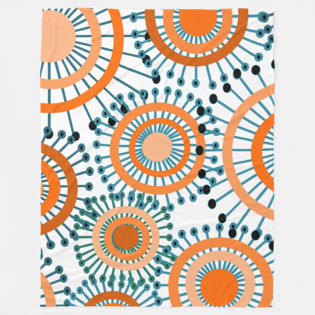 Cobertor De Velo Flores Laranja (Frente)