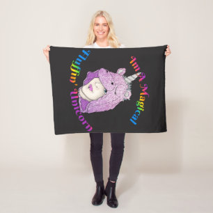 Cobertor De Velo Flores Magnéticas, Unicórnio Fleece Blanket, Peque