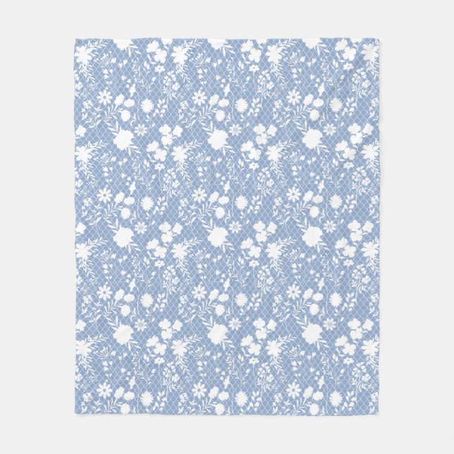 Cobertor De Velo Flores na rede 01.bx4 Lblue BG (Frente)