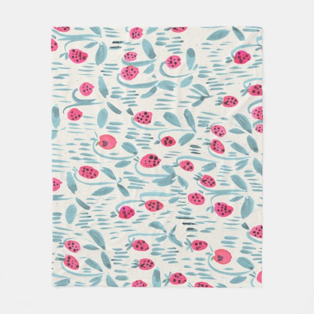 Cobertor De Velo Flores Pequenas: Sem Costura (Frente)