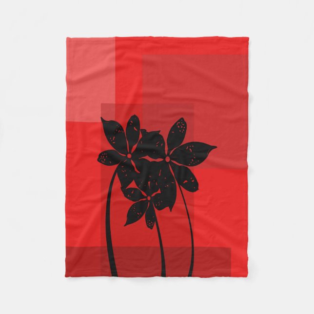 Cobertor De Velo Flores pretas (Frente)