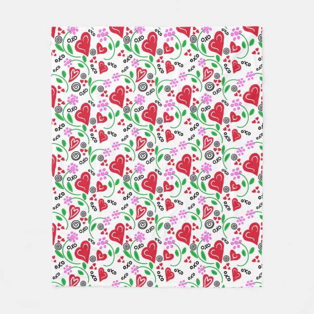 Cobertor De Velo Flores Rosa Namorados (Frente)