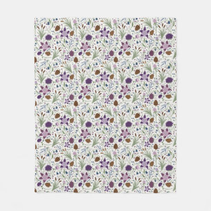 Cobertor De Velo Flores Selvagens do Colorado, Columbina, Pinecones