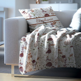 Cobertor De Velo Flores Selvagens Modernas | Elegante Boho Floral