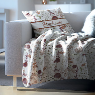 Cobertor De Velo Flores Selvagens Modernas Elegante Boho Floral