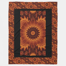 Cobertor De Velo Flores selvagens, pretas e Douradas 11