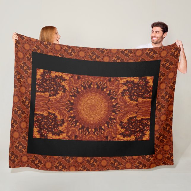 Cobertor De Velo Flores selvagens, pretas e Douradas 14 (In Situ)