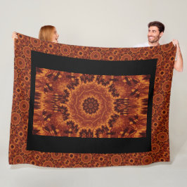 Cobertor De Velo Flores selvagens, pretas e Douradas 27