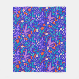 Cobertor De Velo Flores selvagens vibrantes