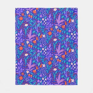 Cobertor De Velo Flores selvagens vibrantes