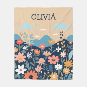 Cobertor De Velo Flores Silvestres Botânicas Personalizadas Fofas