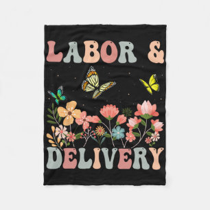 Cobertor De Velo Flores Silvestres Retrô Enfermeira de Trabalho de