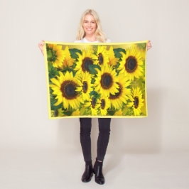 Cobertor De Velo Flores Sunny Flores Fleece