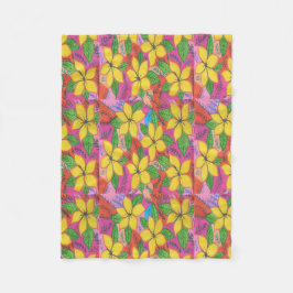 Cobertor De Velo Flores Tropicais De Plumeria