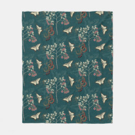 Cobertor De Velo Floresta Botânica Elegante Verde