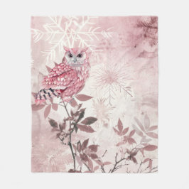 Cobertor De Velo Floresta de inverno rosa moderna Baby