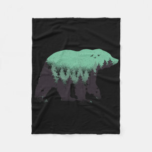 Cobertor De Velo Floresta de Urso Natureza Grizzly Caminhada Caça a