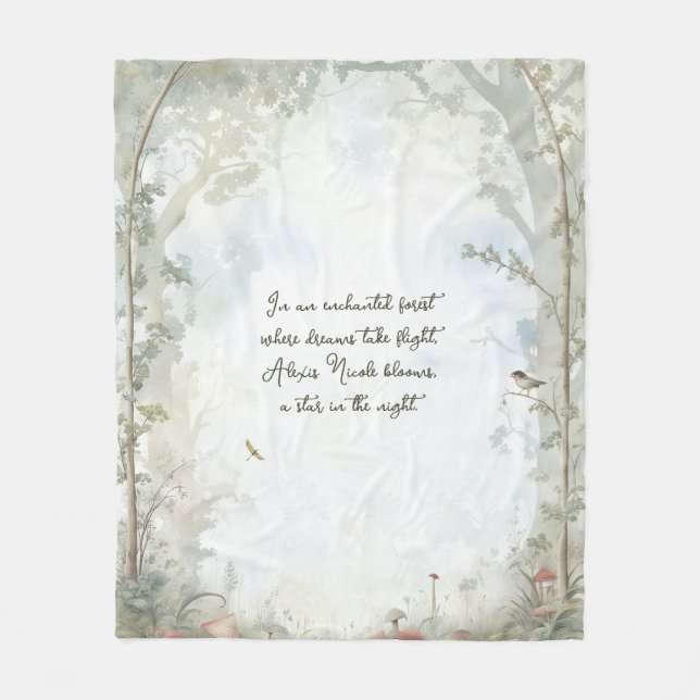 Cobertor De Velo Floresta Encantada Eetal (Frente)