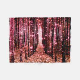Cobertor De Velo Floresta Mágica Rosa Pêssego