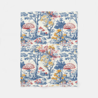 Cobertor De Velo Floresta Mushroom em Toile De Jouy