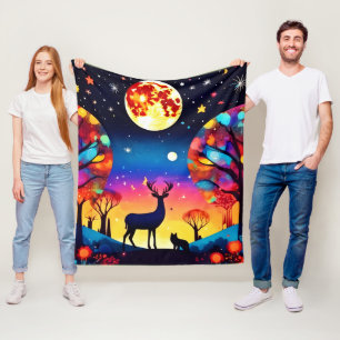 Cobertor De Velo Floresta Noite Brilho