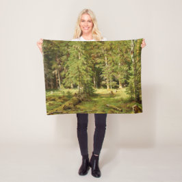 Cobertor De Velo Floresta Russa (Paisagem Russa) (Florestas Verdes)