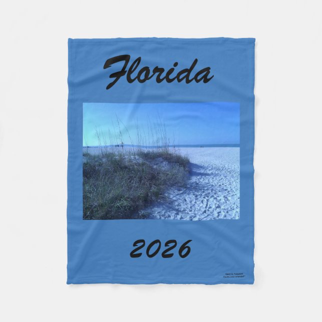 COBERTOR DE VELO FLORIDA BEACH 2026 FLEECE BLANKET (Frente)